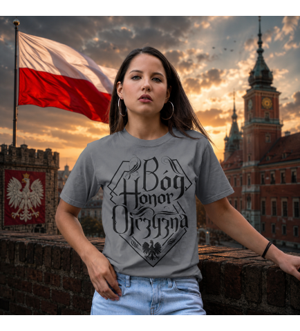 Koszulka damska B-H-O CZARNY NAPIS